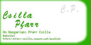 csilla pfarr business card